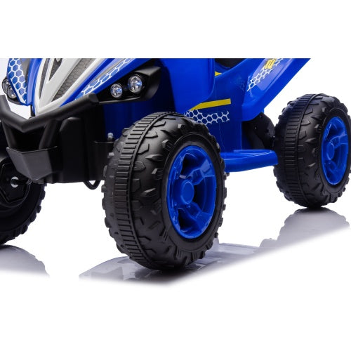 Kids Electric Car For 3-6 Years, Dual Motor 12V4.5AH Battery Powered Ride On Toy With Bluetooth Music, LED Lights, 2 Speed Modes, Forward Backward - Blue  Pink, Toddler First Car Gift