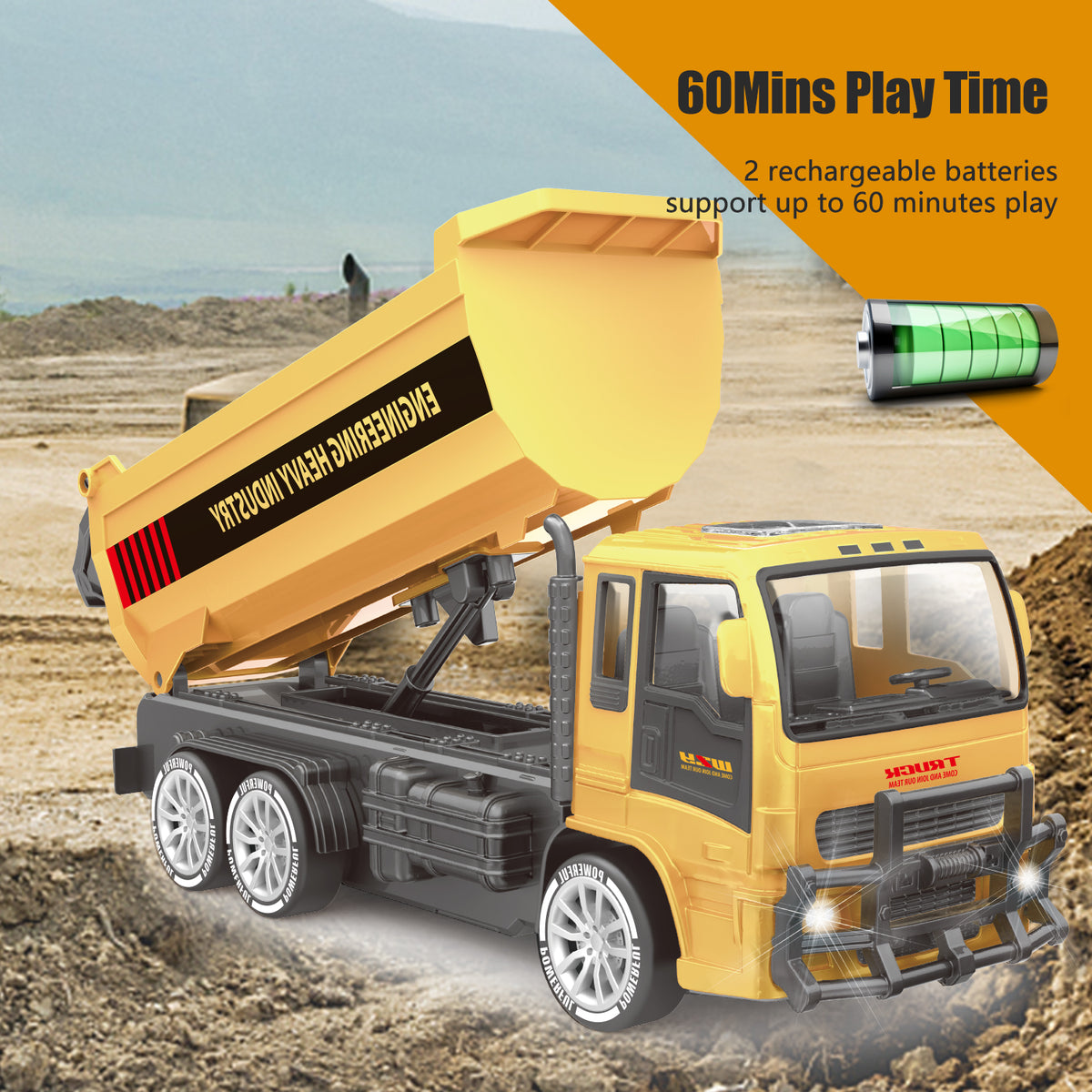2025 Remote-controlled Engineering Vehicle Toys, Dump Truck Toys,Kids Gifts