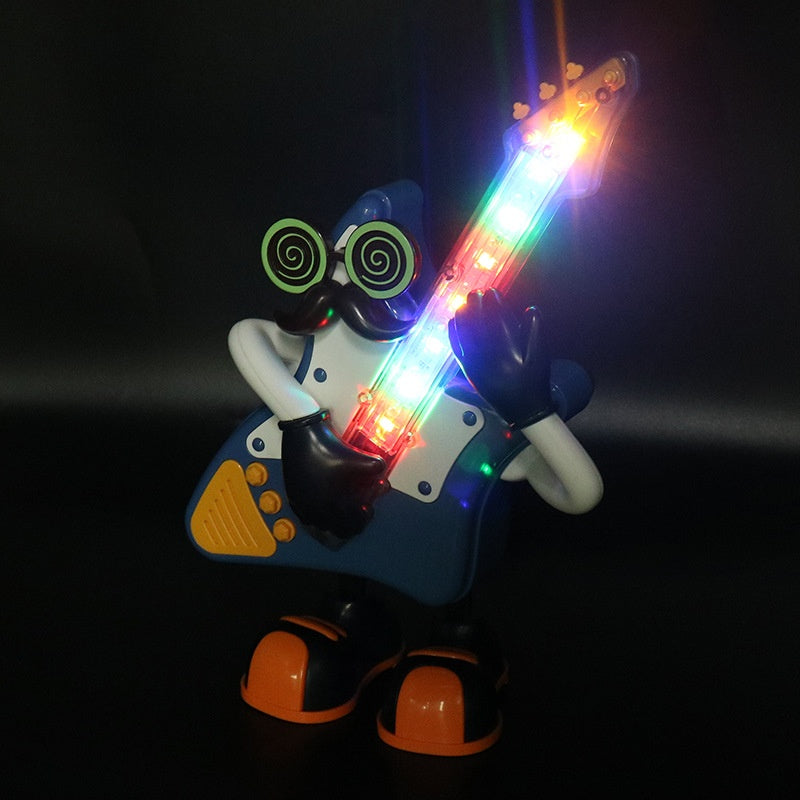 Sams Toy World Electric Dancing Mr Rock & Roll Music Light Swing Saxophone Guitar Dancing Robot Toy