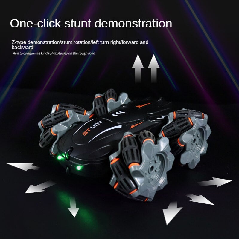 Children's Remote Control Stunt Double-sided Car Rotating Lights