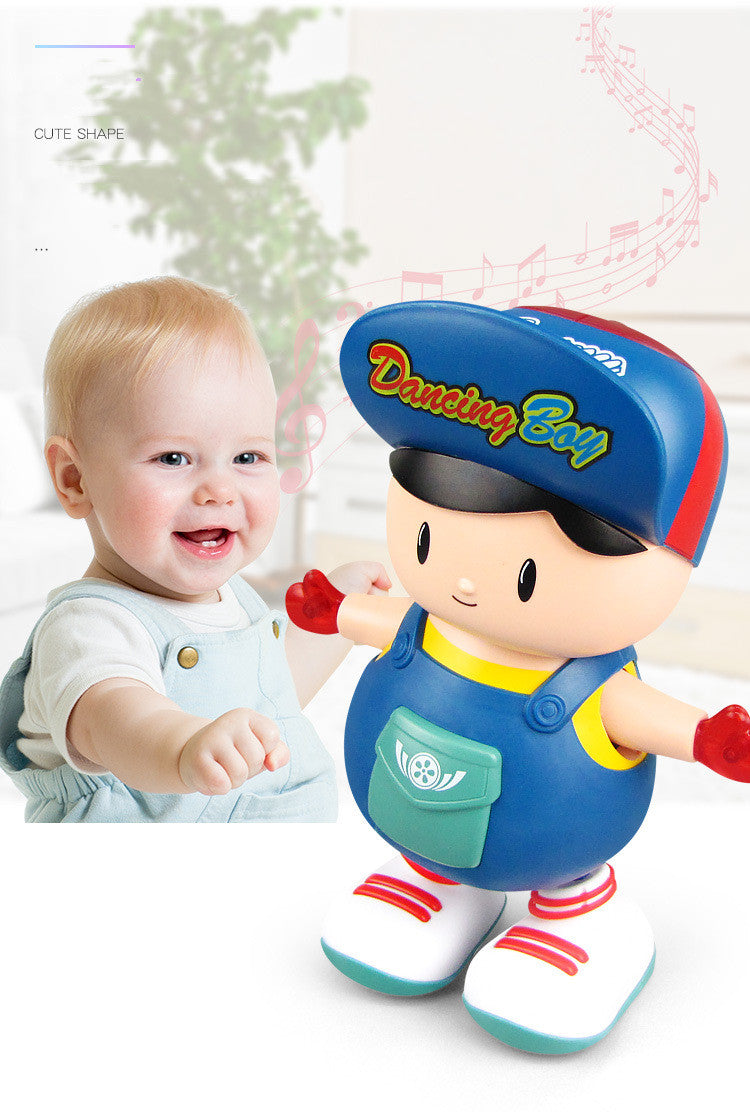 Electric Dancing Big Head Boy Doll Toy