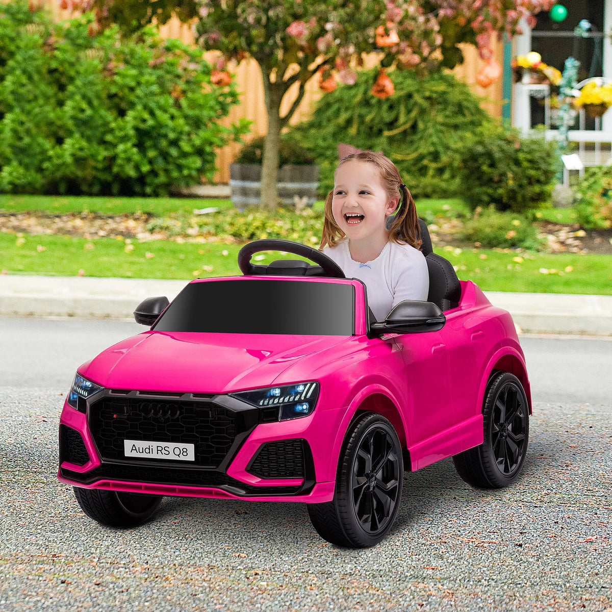 Audi RS Q8 6V Kids Electric Ride On Car Toy W/ Remote USB MP3 Bluetooth Pink