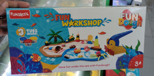 buy Funskool Fun Workshop online India Fun Dough sea themed playset with 3 tubs of dough and seaside molds for ages 3 and up