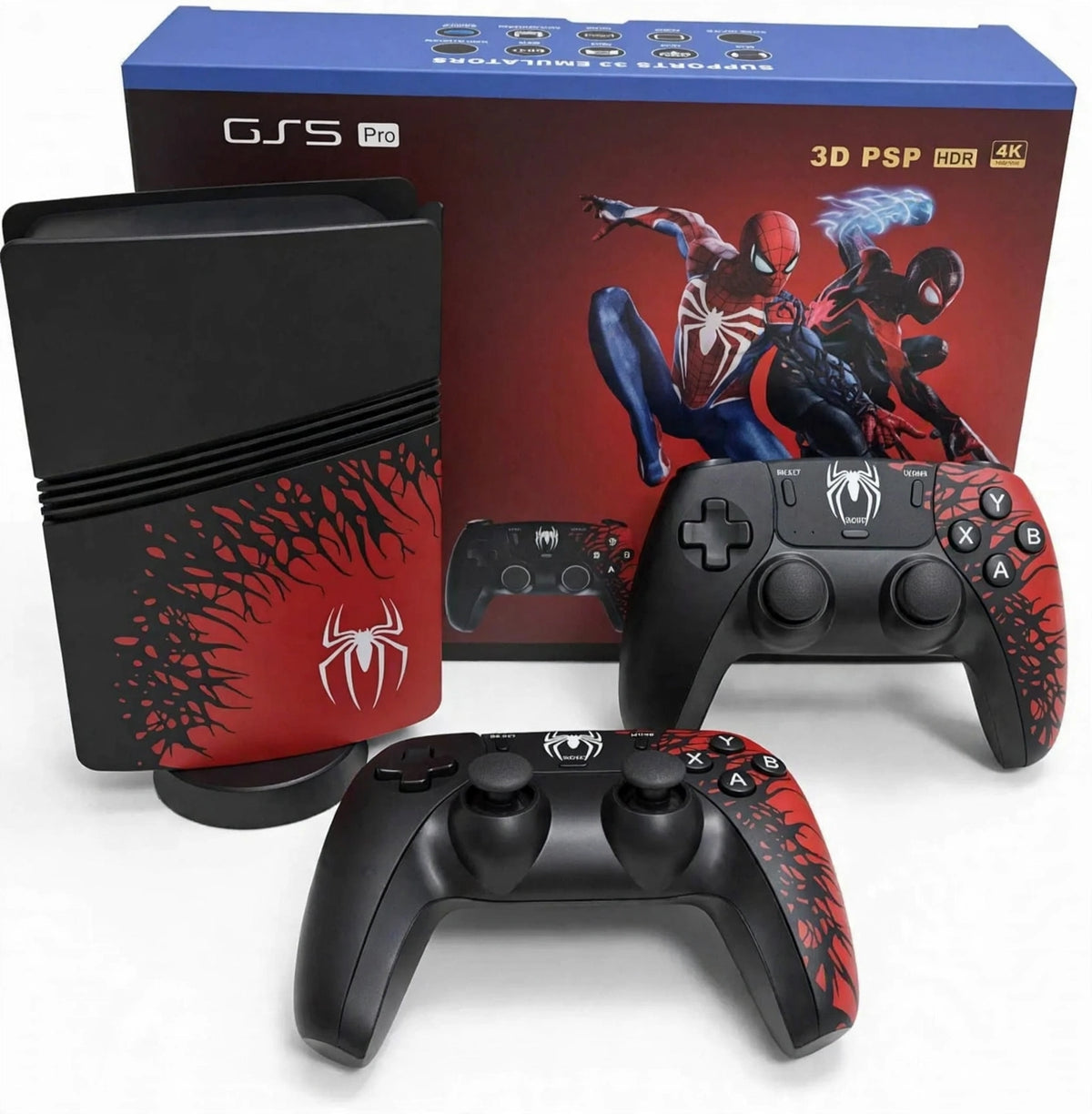 Gamestick Game Stick GS 5 Pro in black and red with two controllers for ages 8 and up - Sam's Toy World