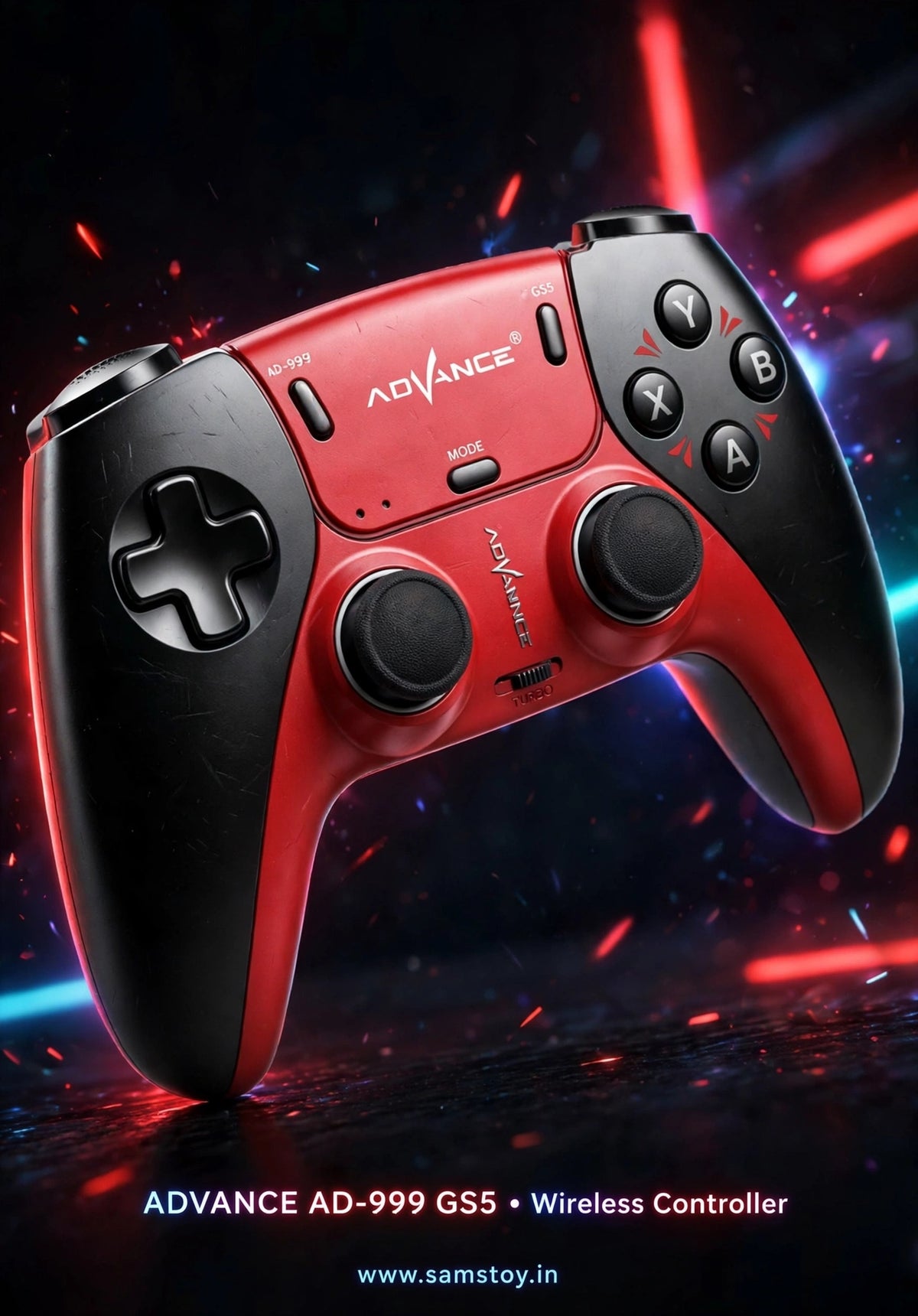 Gamestick GS5 pro wireless controller in red, suitable for ages 6 and up from Sam's Toy World
