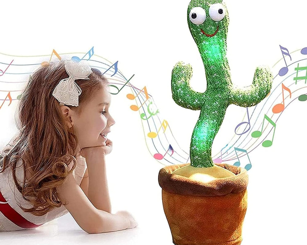 Gift for kids dancing cactus Singing Cactus Toy, Rechargeable Toy for Home entertains children with lights and music