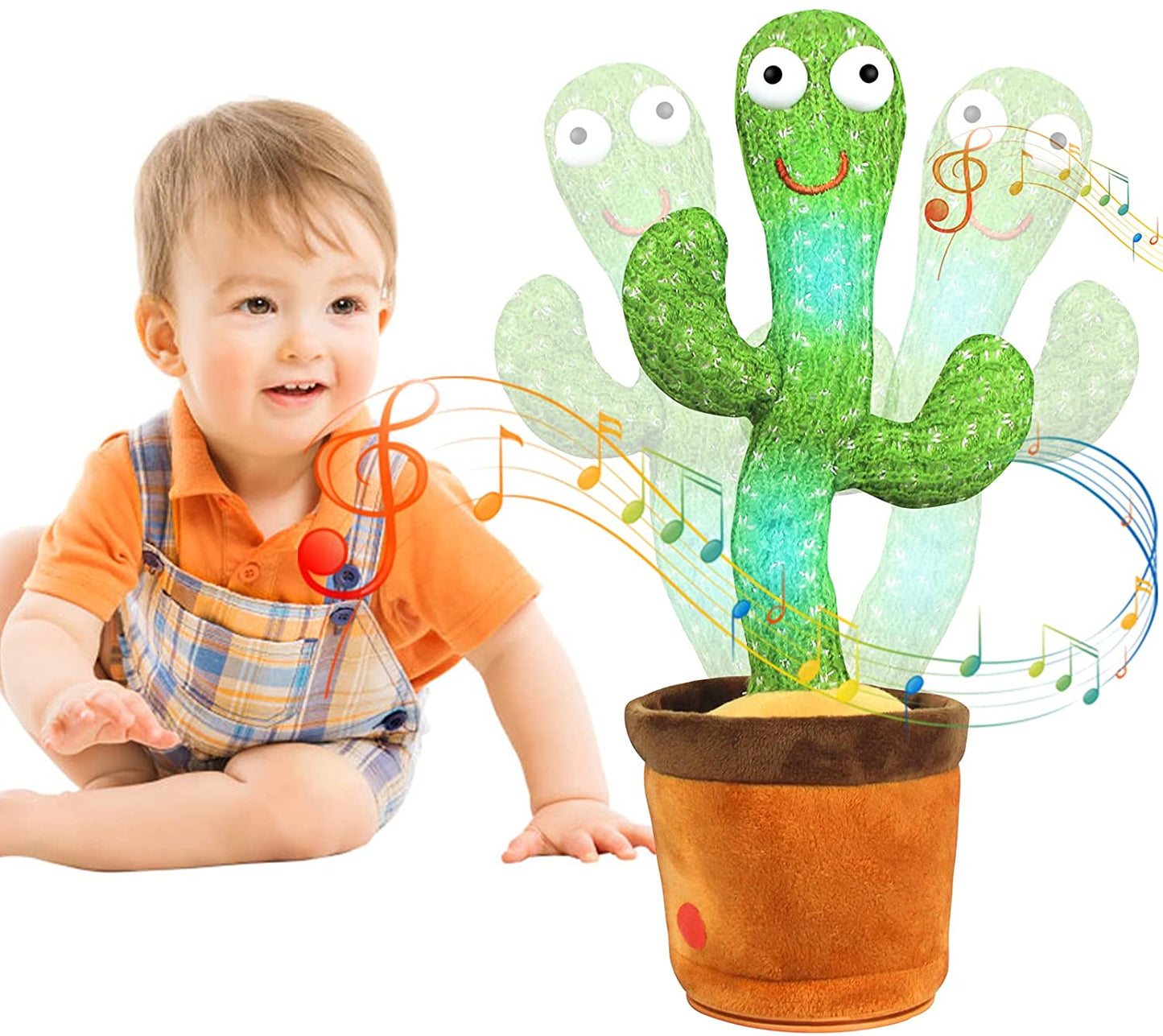 Singing Cactus Toy with Lights, Rechargeable Toy for Home, perfect gift for kids dancing cactus