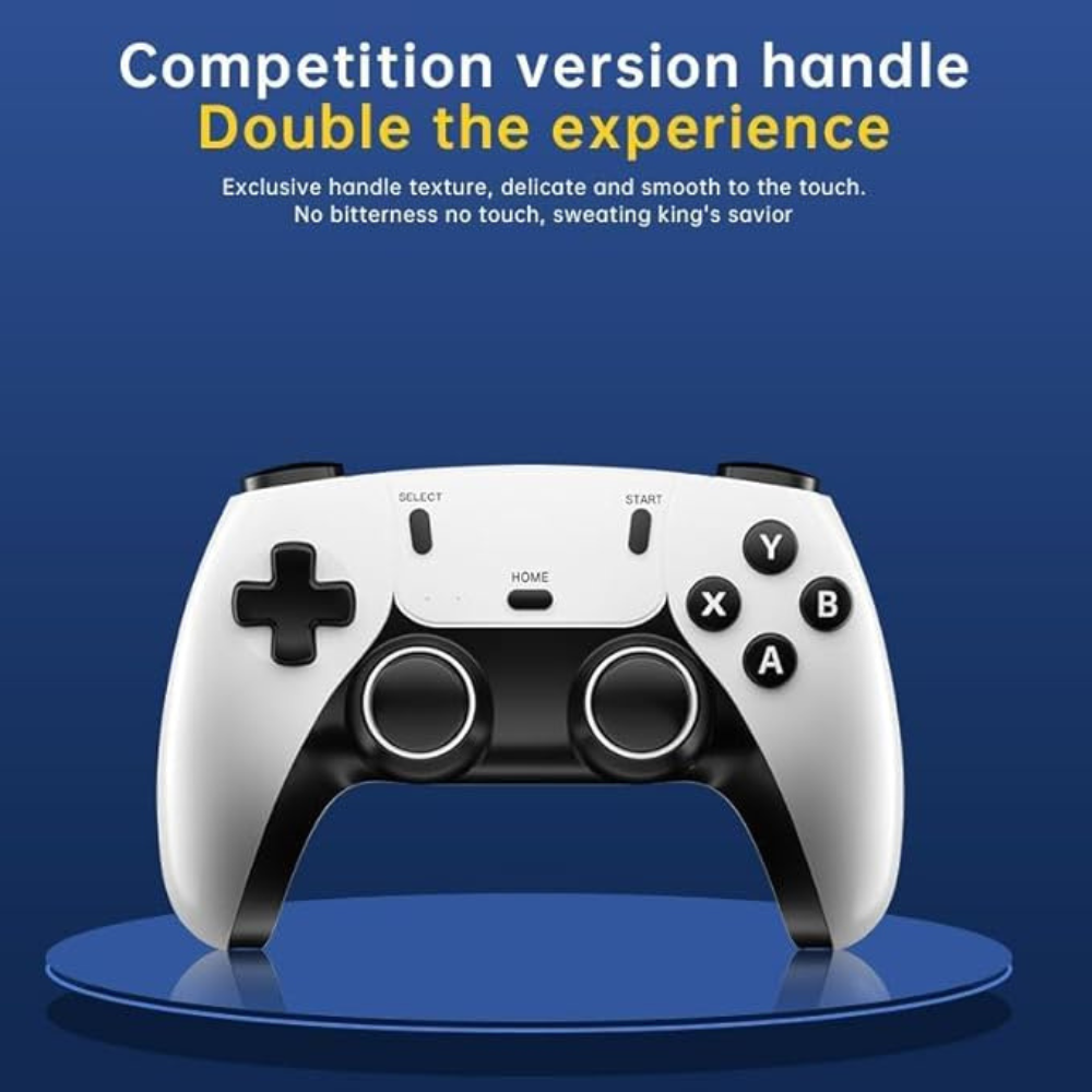White GS5 PRO classic games snake game controller, top view, designed for retro gaming enthusiasts