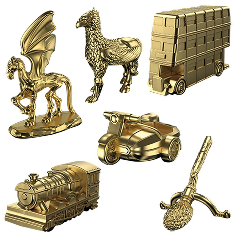 Harry Potter Monopoly Game at Sam's Toy Ahmedabad, featuring golden game pieces like a dragon, train, and wand.