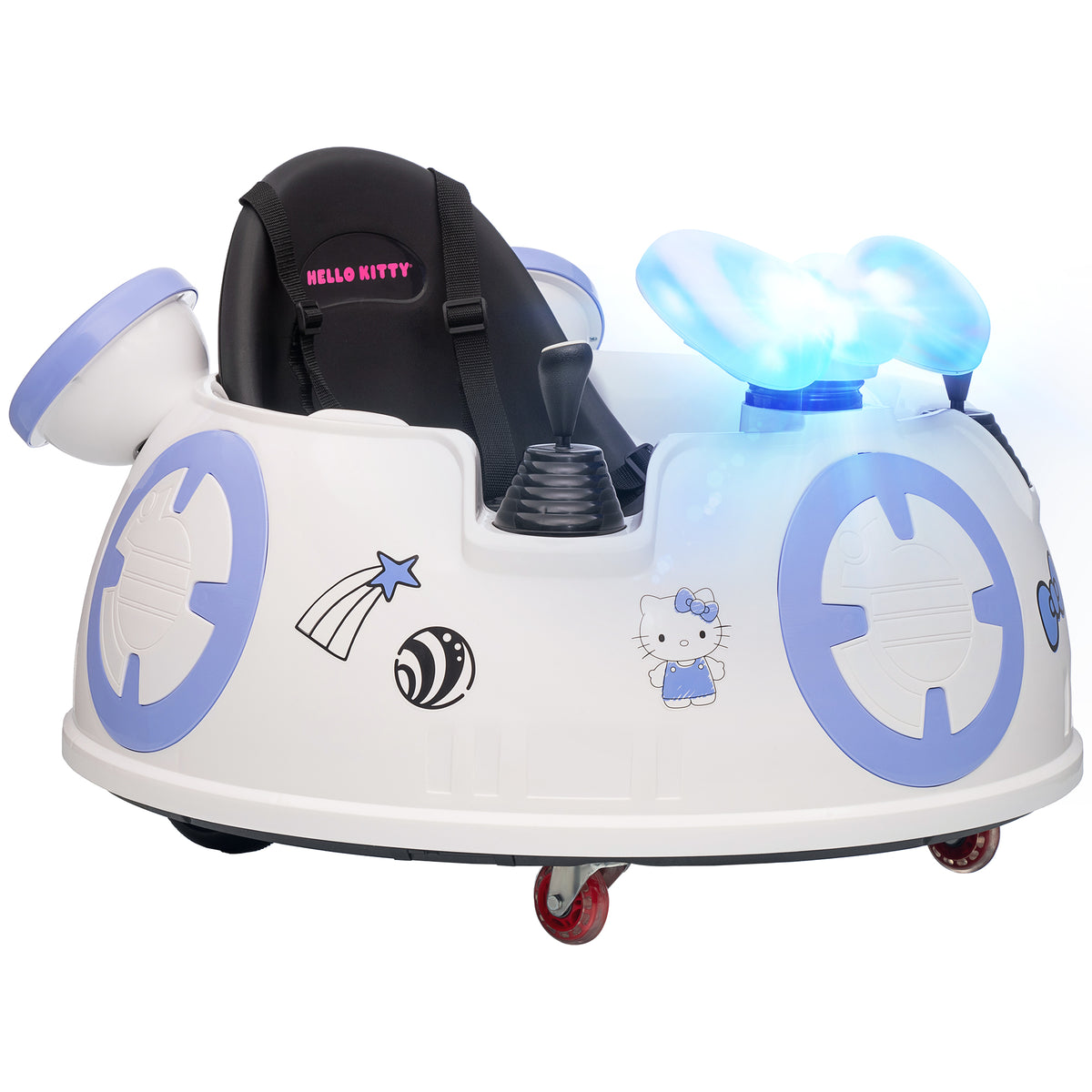 Hello Kitty Ride on car on remote control in white and purple for ages 2-5 from Sam's Toy World