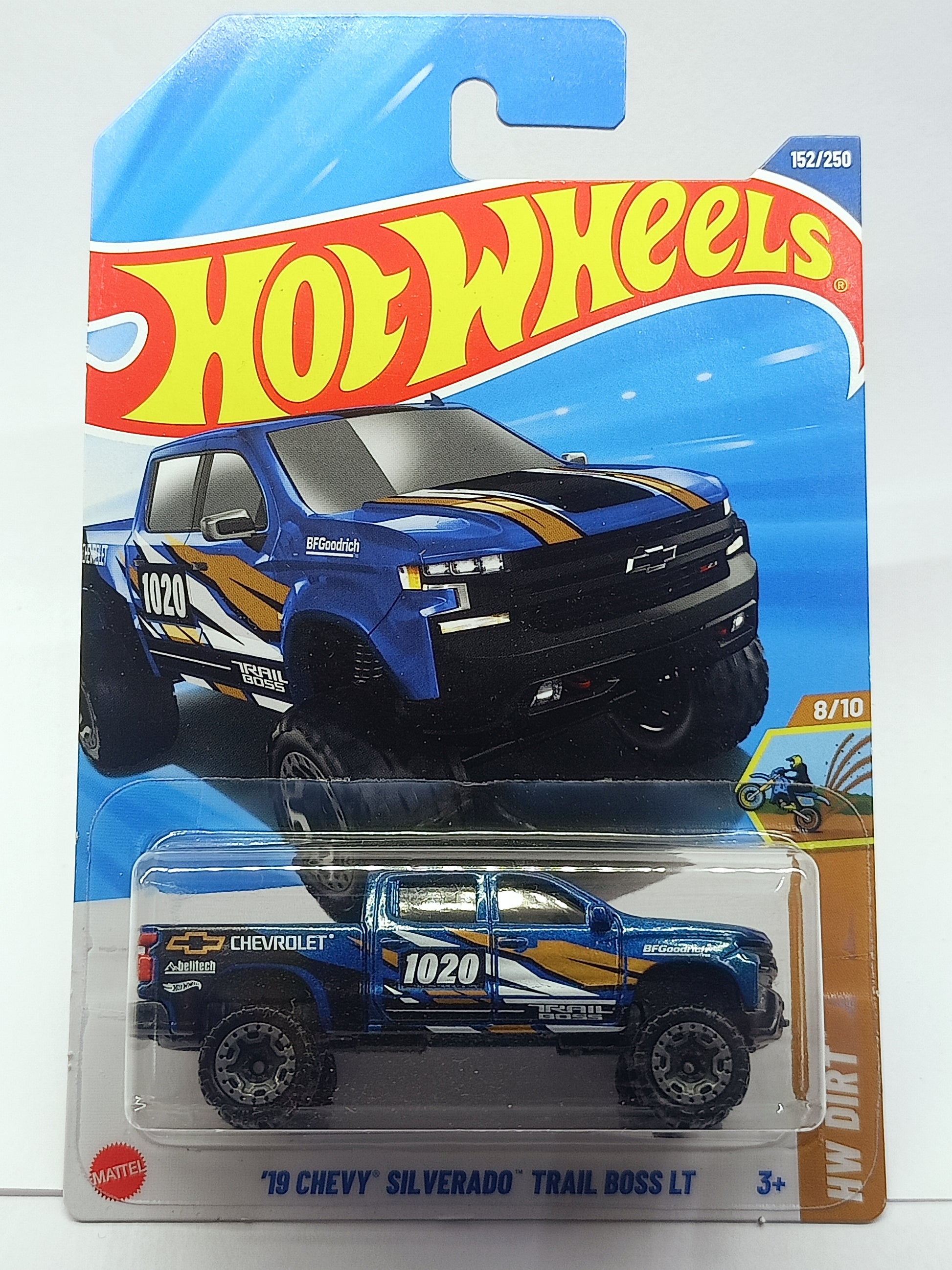 Hot Wheels 19 CHEVY SILVERADO TRAIL BOSS LT CAR HW DIRT 8/10 J 2025 Sams Toy world Ahmedabad