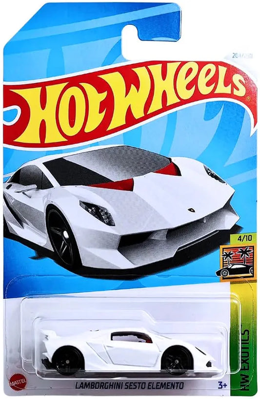 Buy Hot Wheels Lamborghini exotica car Sam's Toy Ahmedabad Gujarat online white Lamborghini Sesto Elemento toy car