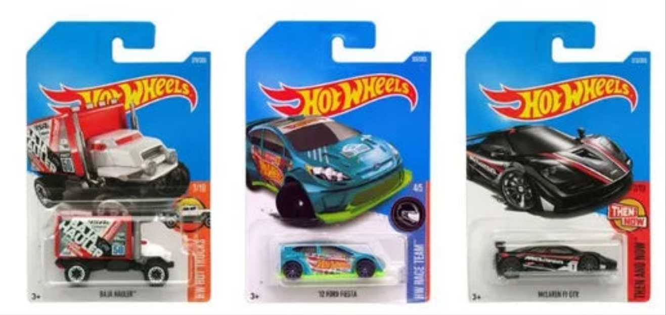 Three Hot Wheels blister pack cars truck blue and black Hot Wheels diecast cars 1:64 scale buy in Ahmedabad Gujarat .