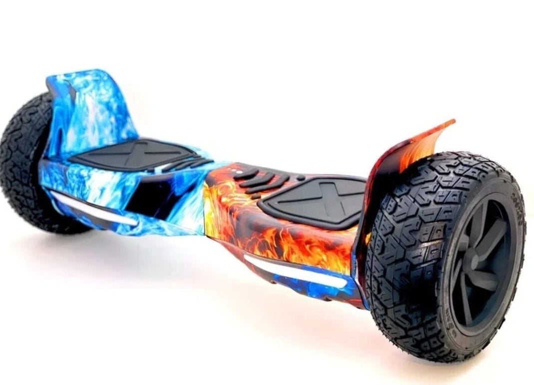 Colorful hoverboard off-road in Ahmedabad Gujarat with large tires for all-terrain riding