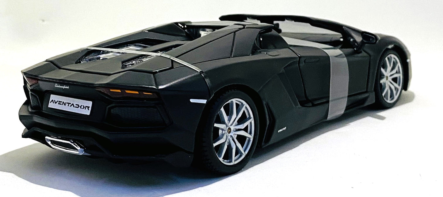 Maisto Lamborghini Aventador LP 700-4 Roadster 1/24 Matt Black | Diecast Metal Model Car | Sam's Toys Ahmedabad