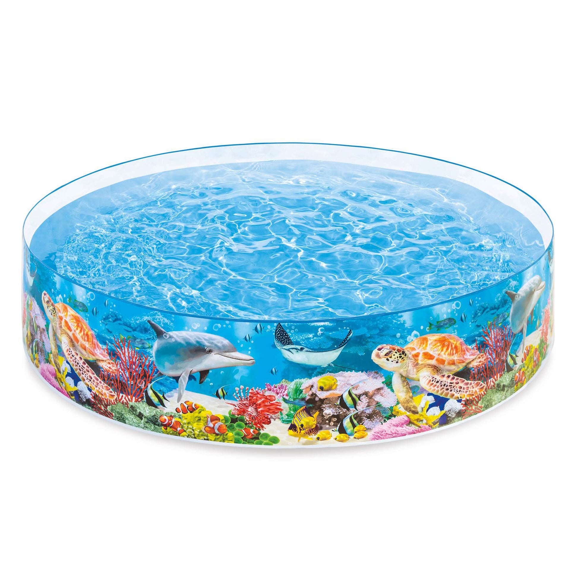 Intex kiddie pool Ahmedabad at Sam's Toy World Shop, round blue pool with colorful sea-themed design