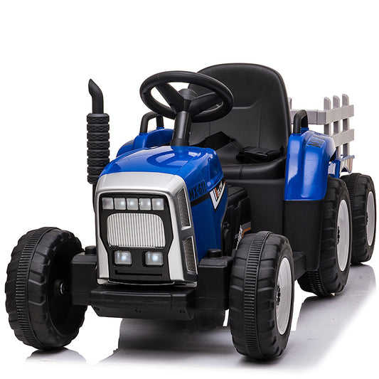 Blue John Deere A Toy Tractor with adjustable seat for kids aged 3 and up from Sam's Toy World