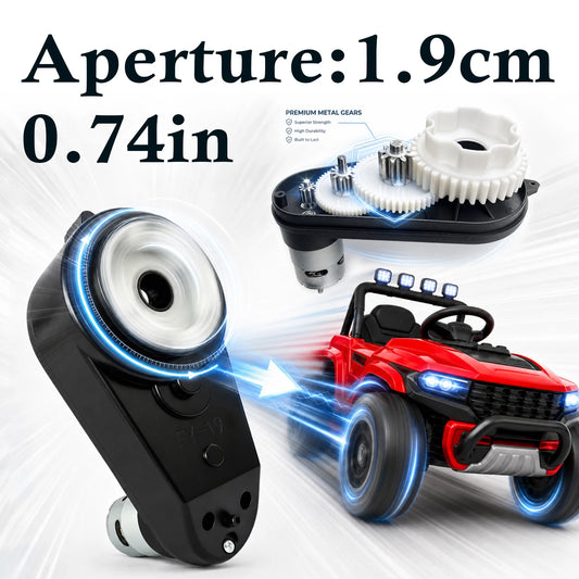 Electric ride-on car motor assembly with white gear for child's electric ride on car