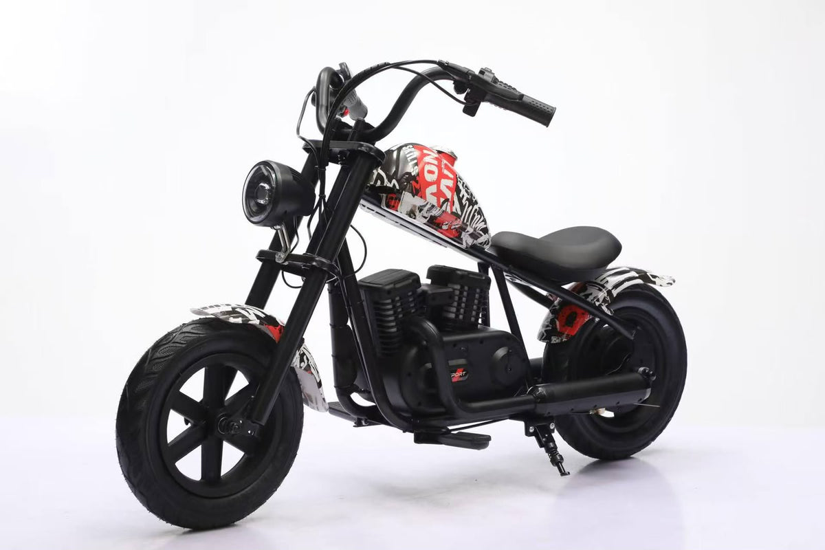 Kids 24 v high-speed ride on bike chooper mode at Sam's Toy Ahmedabad with black frame for ages 3-8 years