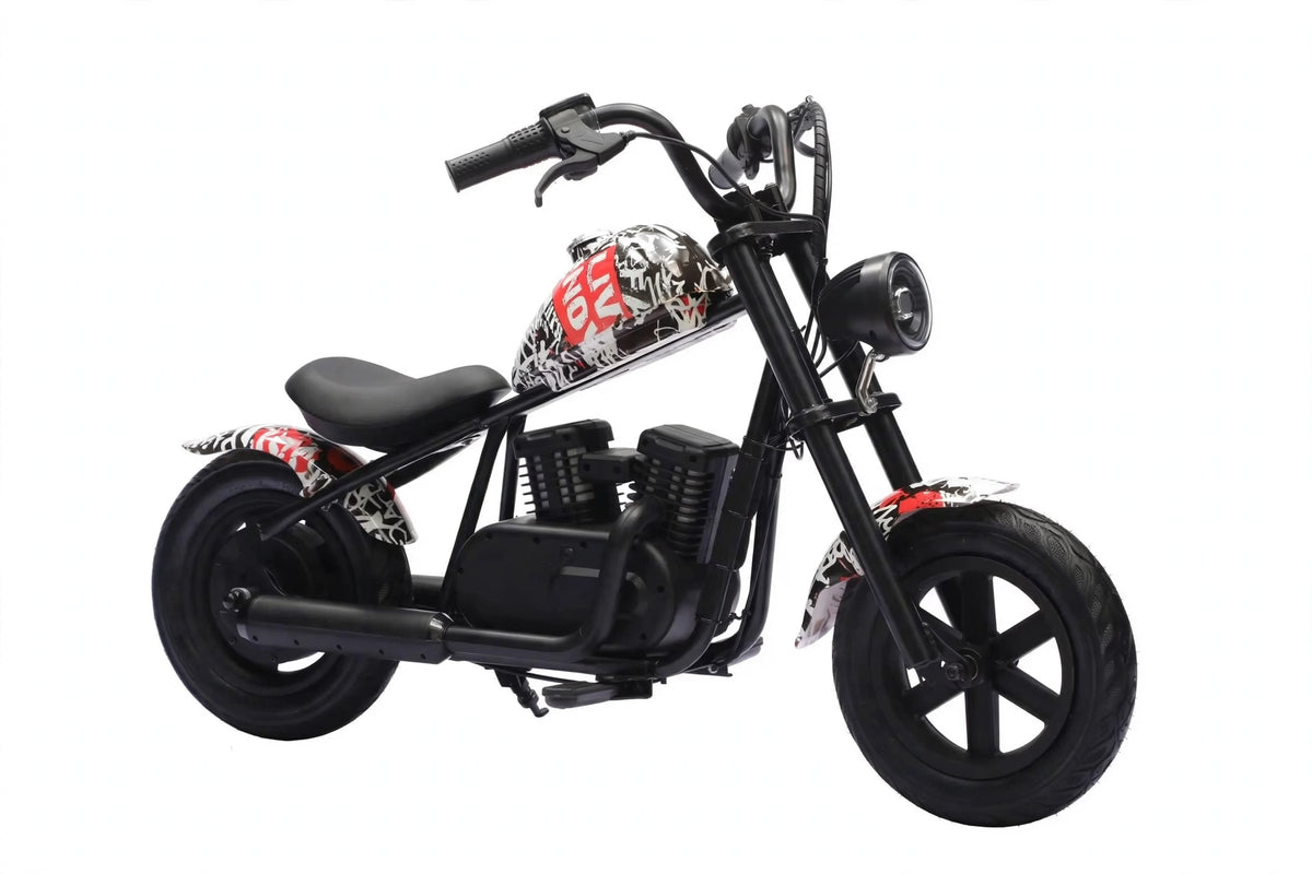 Kids 24 v high-speed ride on bike chooper mode at Sam's Toy Ahmedabad, black color, suitable for ages 3 and up, from Sam's Toy World