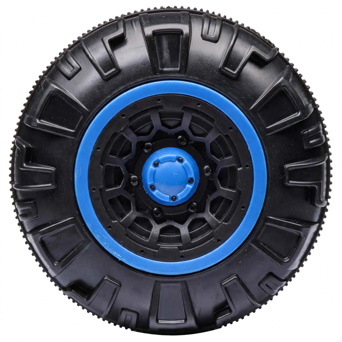 Kids 4x4 2 seater jumbo size electric jeep car tire with blue accents, suitable for ages 3 and up, from Sam's Toy World