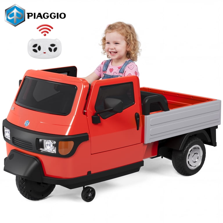 Kids electric Auto ride on Piaggio Tempo in Ahmedabad, red color, for ages 3-8, from Sam's Toy World