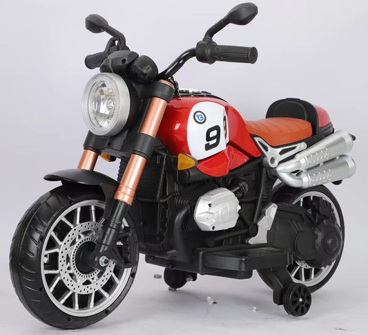 Kids electric bike with hand accelerator Ahmedabad Gujarat online red and black with training wheels