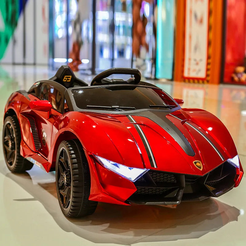 Red Lamborghini kids electric ride on car 12v Luxury Sedan R/C with sporty design for children