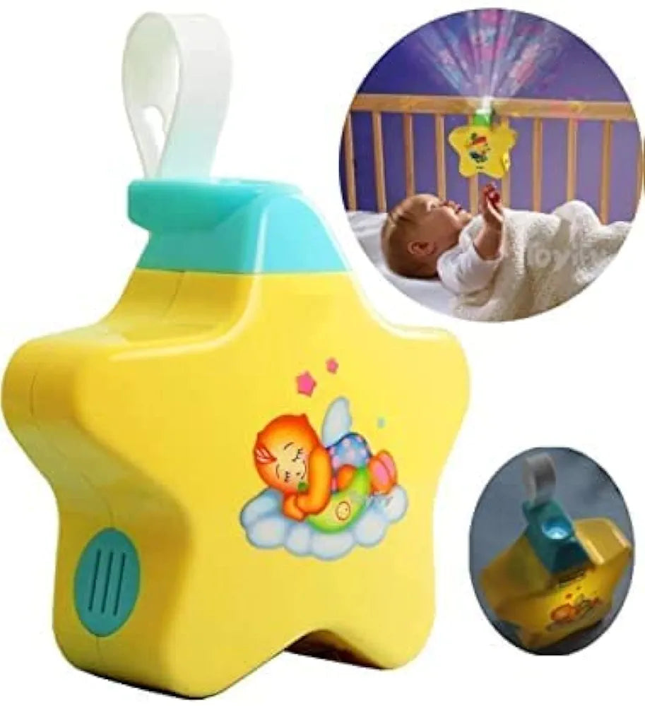 Kids star projector in yellow with soothing light for infants by Sam's Toy World