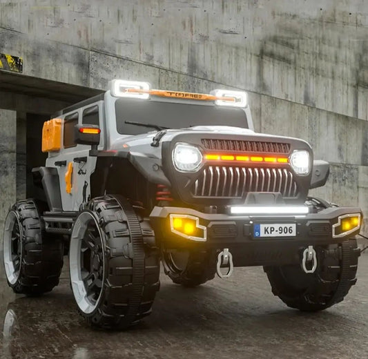 Heavy duty 4x4 ride-on kp 906 Make in Ahmedabad Gujarat rugged toy vehicle with realistic headlights and large off-road tires