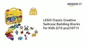 LEGO Classic Creative Suitcase for kids Ahmedabad Gujarat Online India . Yellow 213 pc set with case and color bricks and builds