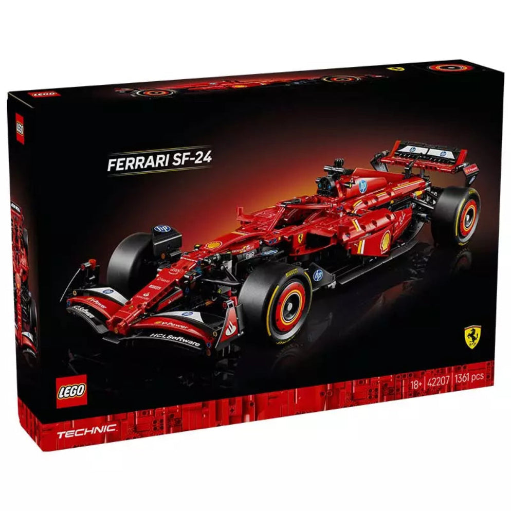 LEGO Technic Ferrari SF-24 F1 car in Gujarat online India . Red 1361-piece replica with realistic F1 details