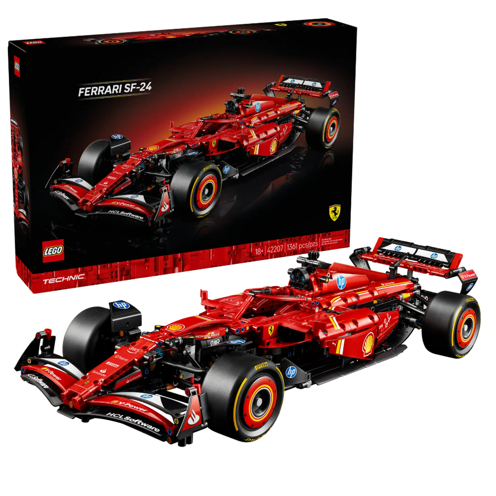 LEGO Technic Ferrari SF-24 F1 car in Gujarat online India detailed red scale model with box and functional steering