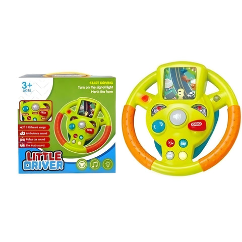 Bright green orange musical steering wheel with buttons educational toy steering wheel for boys and girls Ahmedabad Gujarat