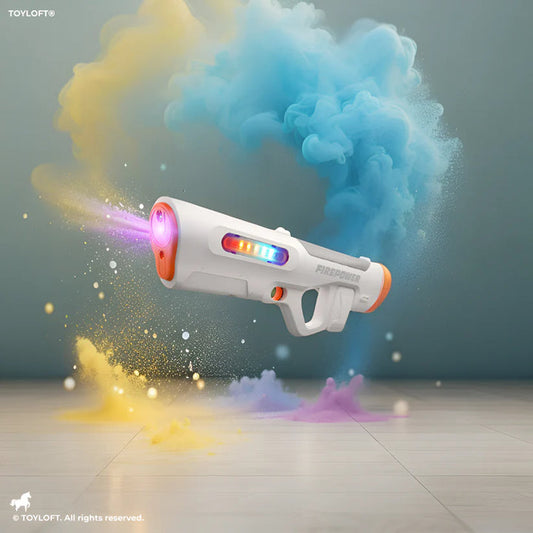 White Lumo Brilliant water gun for kids in Ahmedabad Gujarat at Sam's Toy, with colorful mist for water play