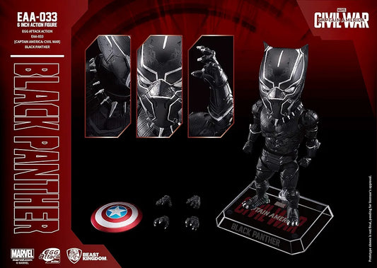 Black Panther action figure from Marvel Captain America Civil War toy Sam's Toy World with accessories and display base