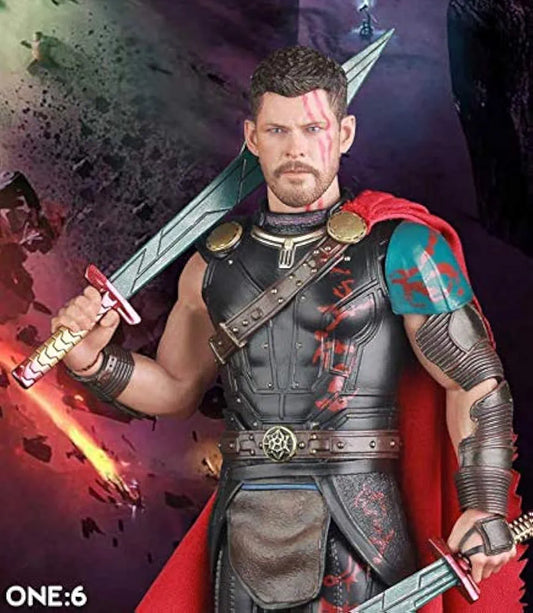 Marvel Thor Ragnarok collectible statue featuring detailed armor and weapons with a dynamic pose