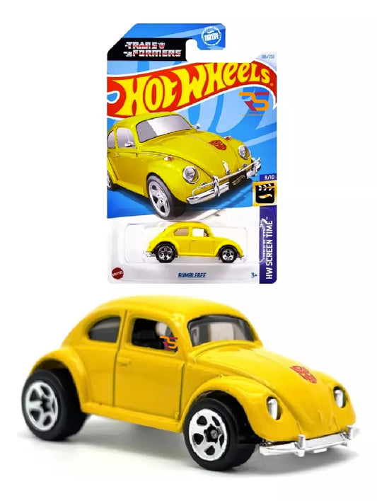 Hot Wheels collector car sale online Ahmedabad India featuring yellow vintage Volkswagen Beetle toy car