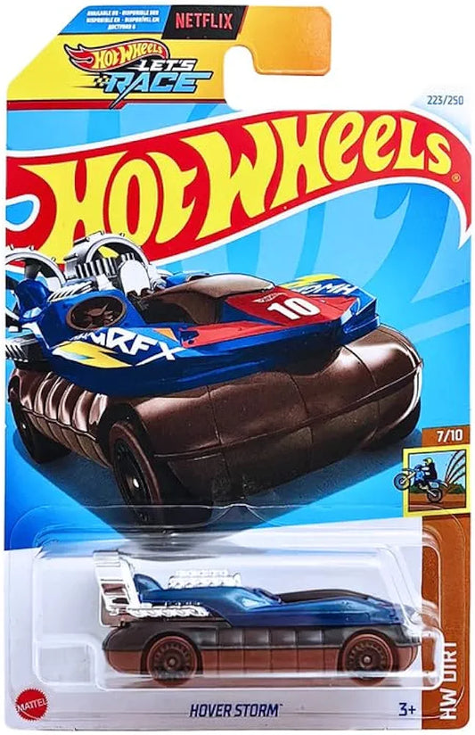 Hot Wheels Let's Race Netflix collection Hover Storm toy car in blister pack blue racing hovercraft