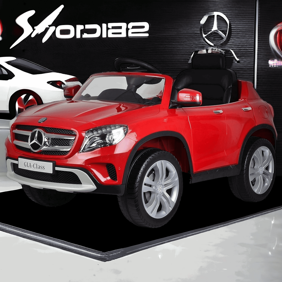 Red Mercedes Benz battery operated car for kids in Ahmedabad Gujarat modeled after GLA-Class