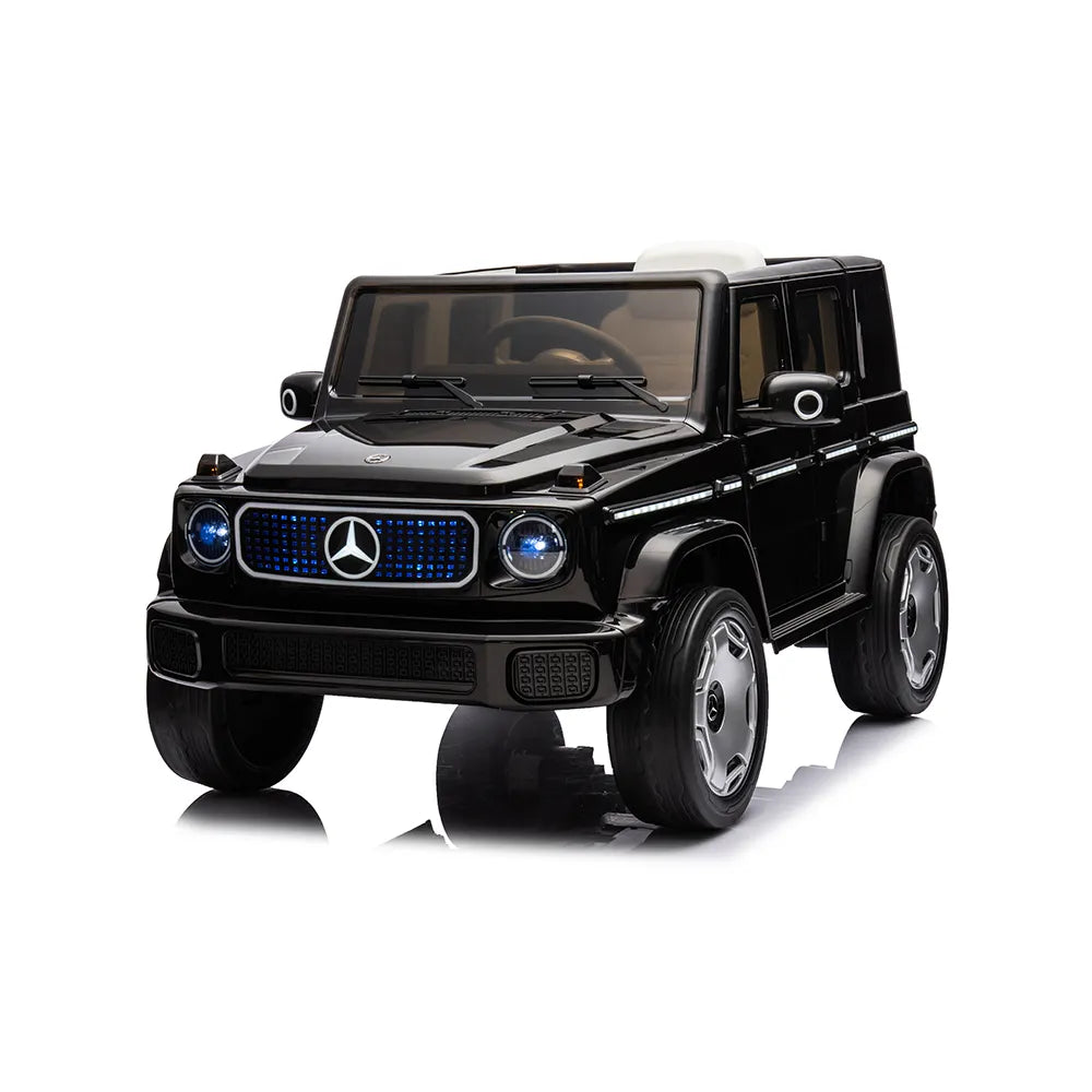 Black Mercedes Benz ride on car for kids licensed Gujarat with realistic design and LED lights