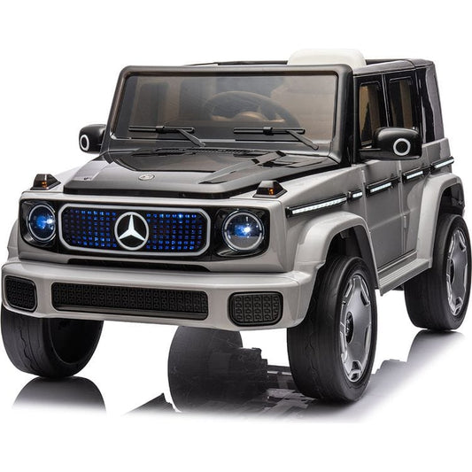 Mercedes Benz ride on car for kids licensed Gujarat in silver with detailed front grille and lights
