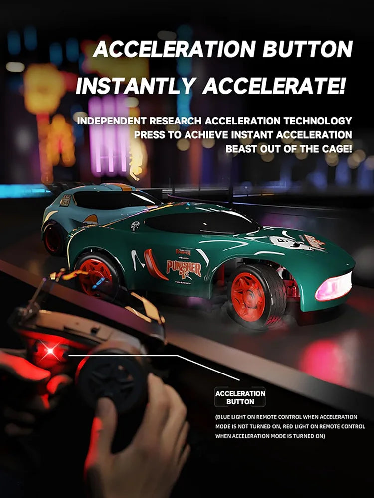 Mini Drift RC cars remote control car in green, features instant acceleration, for ages 8 and up, Sam's Toy World