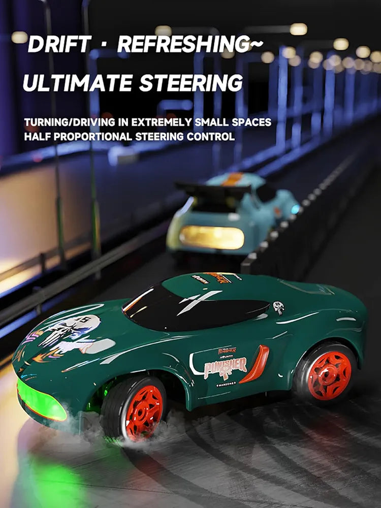 Mini Drift rc cars remote control car in green with ultimate steering, suitable for ages 6 and up, from Sam's Toy World