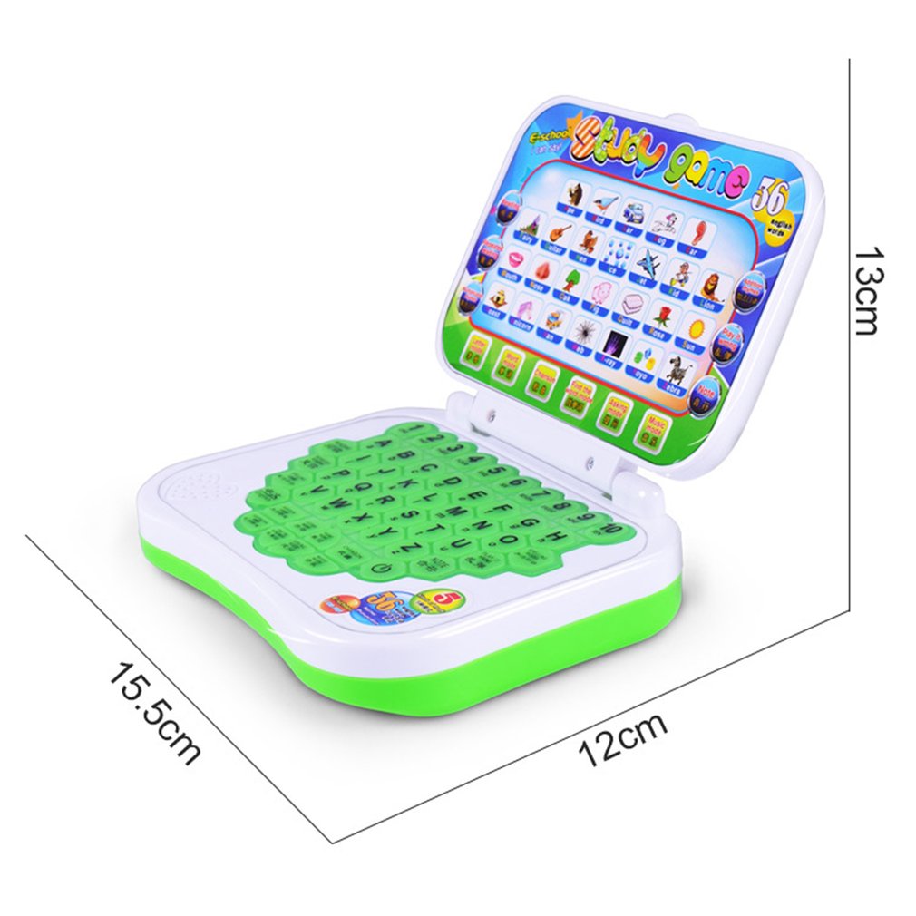 Montessori educational toy learning tablet in green for kids aged 3-6 from Sam's Toy World