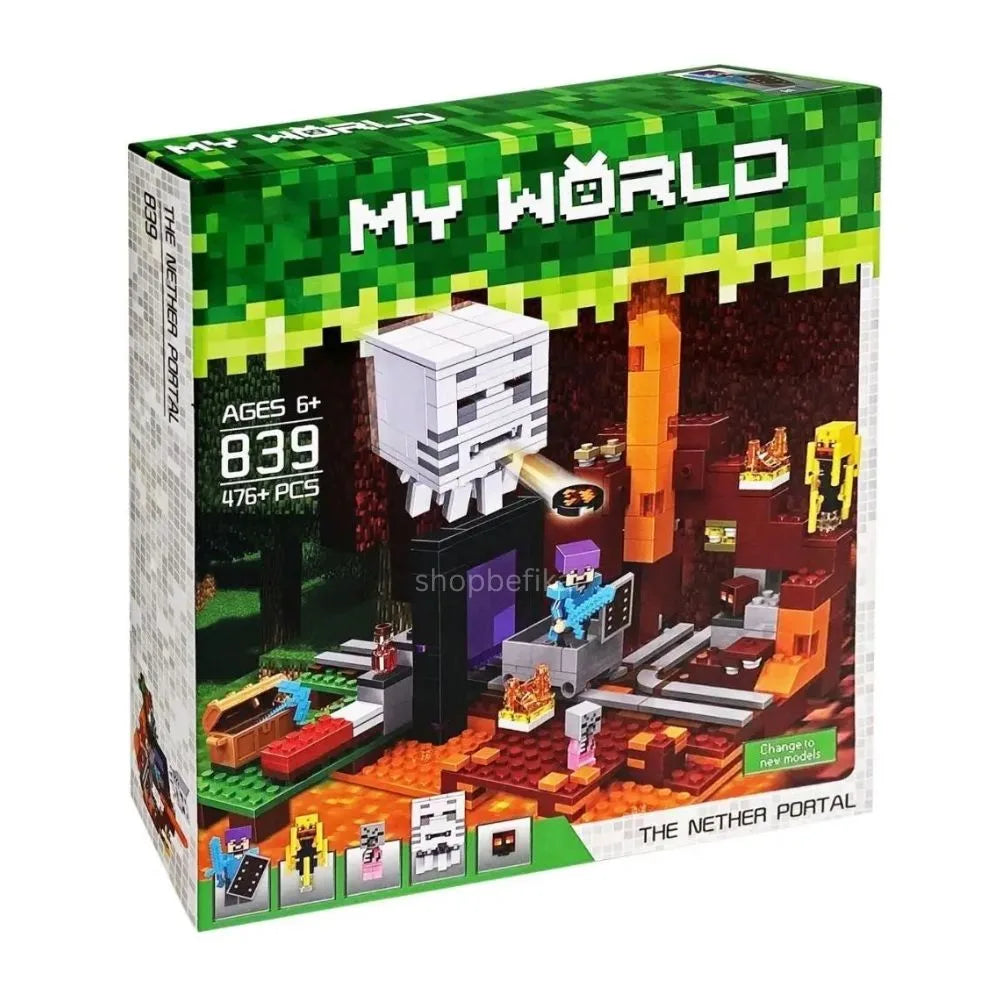 My World Nether Portal building blocks set, colorful design, for imaginative play in Ahmedabad