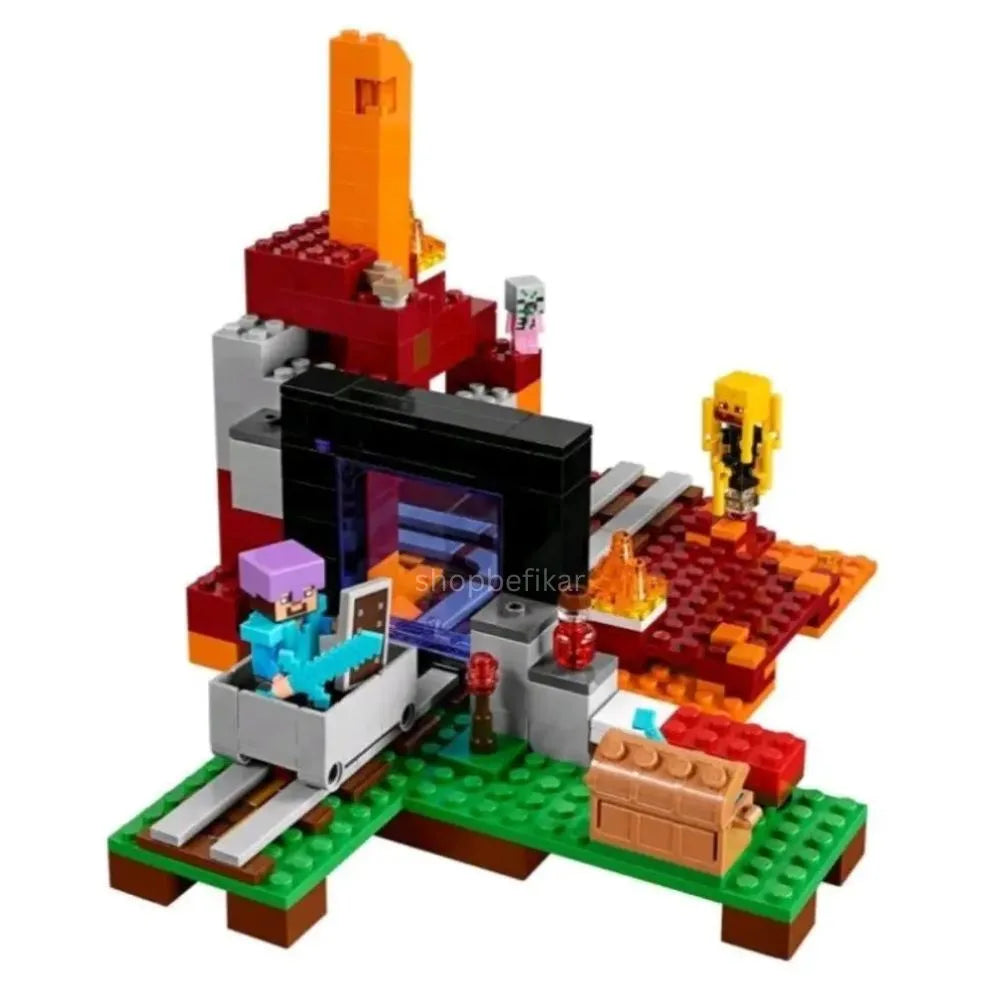 Colorful block set depicting a nether world portal in Ahmedabad for imaginative play and creativity
