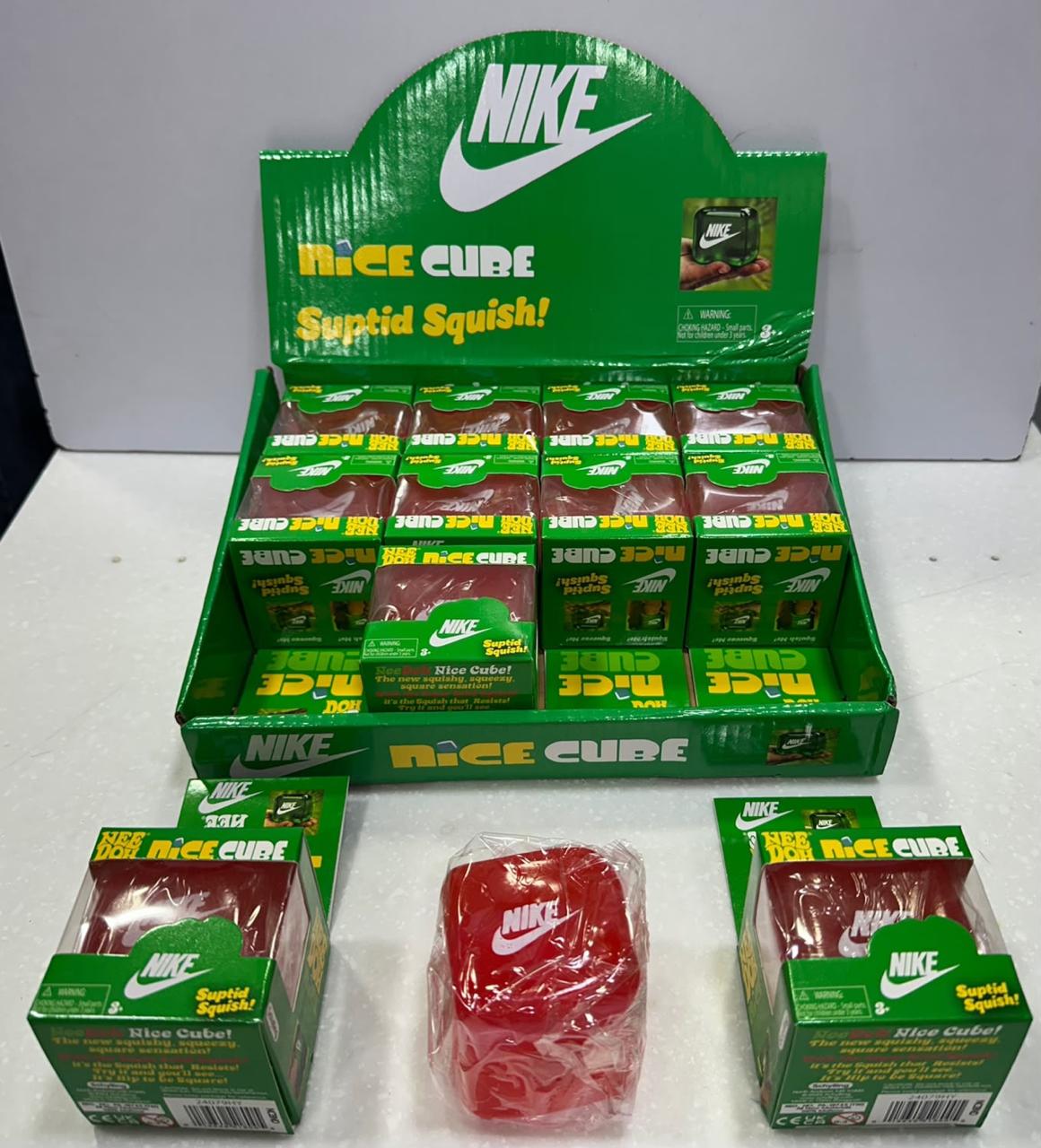 Nee Doh Nice Cube in Red for Stress Relief Toys, suitable for all ages, available at Sam's Toy World