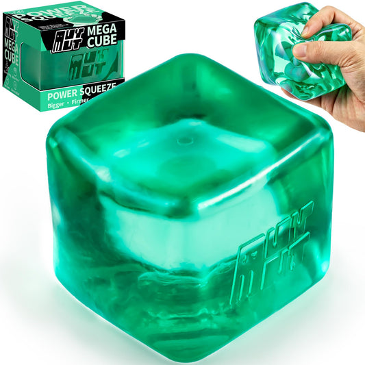 Nee Doh Nice Cube in green color for stress relief and sensory play for ages 3 and up at Sam's Toy World