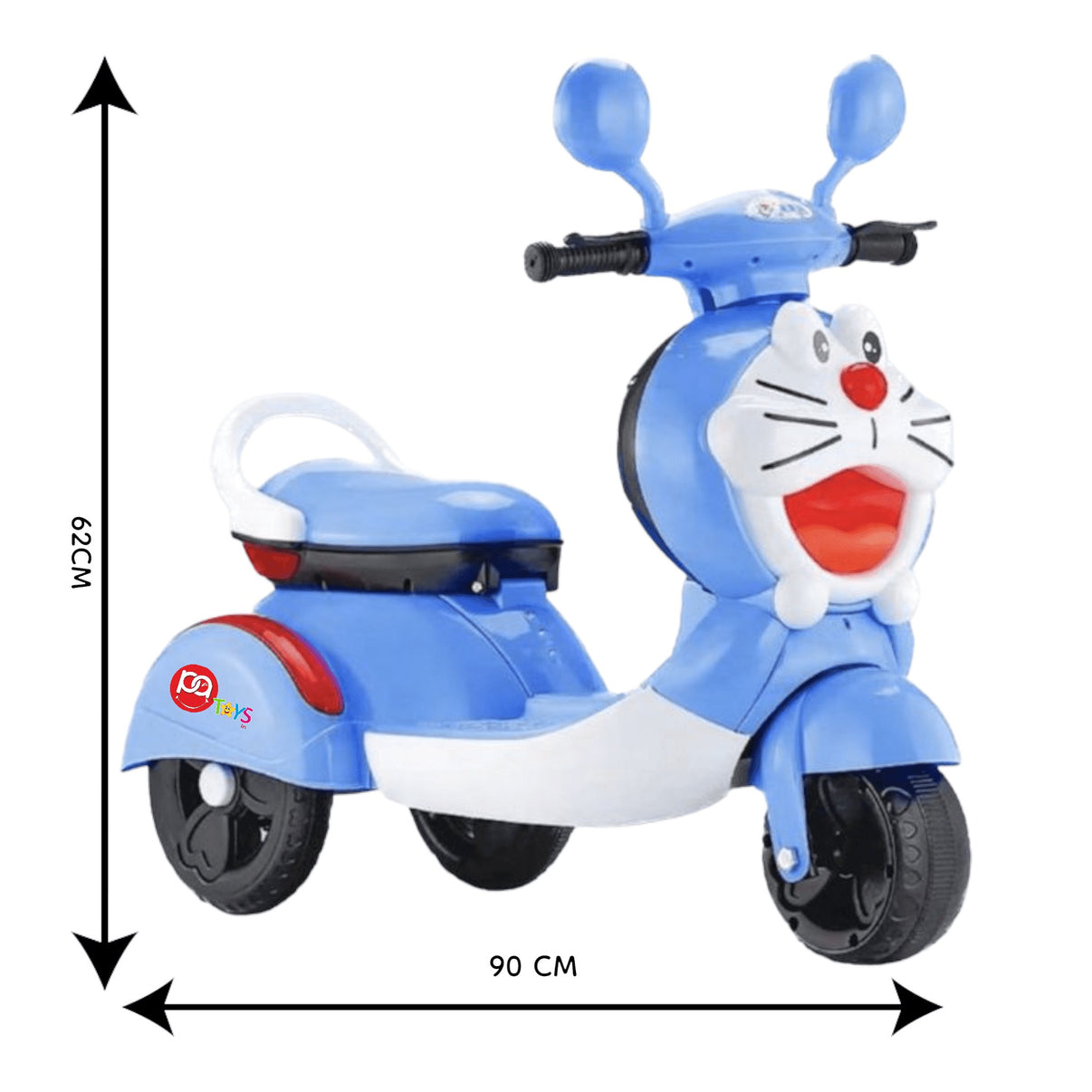 3 Wheel Special doremon style Battery Operated Ride On Scooty Scooter for 1-5 Years Kids electric bike | Sam Toy Ahmedabad